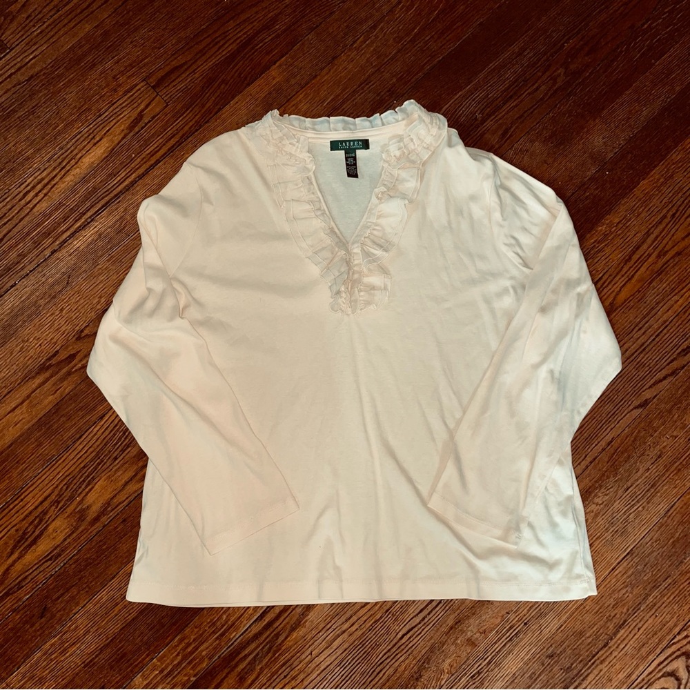 Ralph Lauren Ruffled Cotton Top